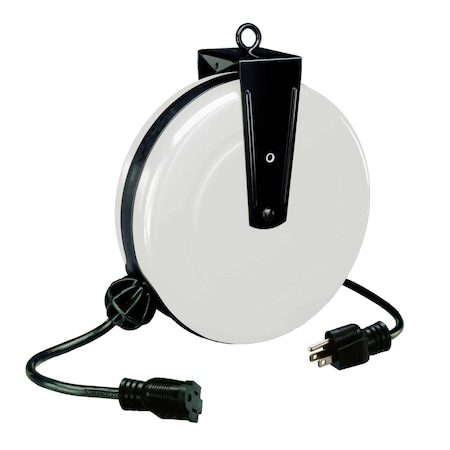 Alert Reel Mfg ProReel Retractable Cord Reel, 10 Amp, 30' 16/3 SJT, Single Grounded Outlet 5000A-30GFS