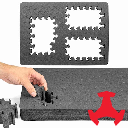 Eylar RAGAR 17.75in x 12.5in Reconfigurable & Reusable Protective XP Crosslinked Foam Insert RG00002-XP