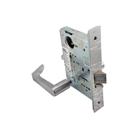 Assa Abloy Accentra Storeroom Mortise Lock with Augusta Lever and Camden Escutcheon Less Cylinder with 2815 Curved AUCN8805FL626LC