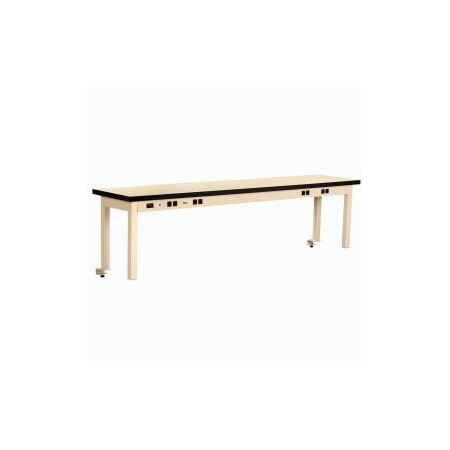 Tennsco Riser With Power Center Plastic Top 60 Inch Long Sand TWI-60-NE-SND