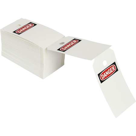 Brady Danger Tag Polyester 5.75 in H x 3 in W White 250/RL THT-288-851-FRMT3