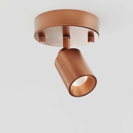Vidalite Shura Brushed Copper Spot Light Sconce with Adjustable Head, Integrated LED Bulb, 3000k, 1370 Lumen CE1059877
