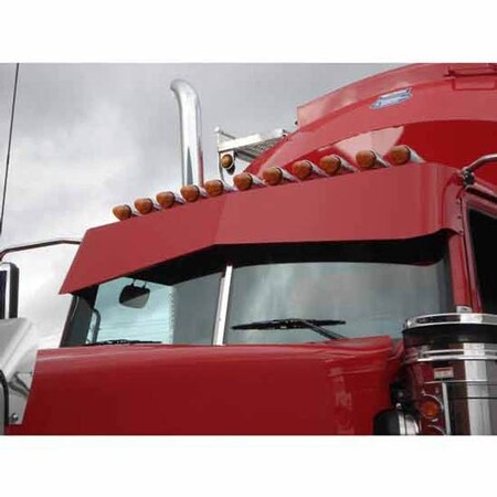 Replacement For Kenworth W900B Year 2009 11 To 7In Al. Reverse Bowtie Visor Side Mount