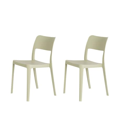 Lagoon La Vie Resin Stackable Armless Chair, 2PK 7201V4-SATOS