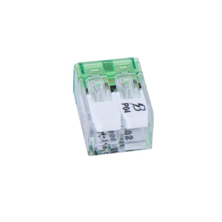 Gb 2-Port Lever Connector, 24 to 14 AWG Wire, 2 -Pole 19-PCL2