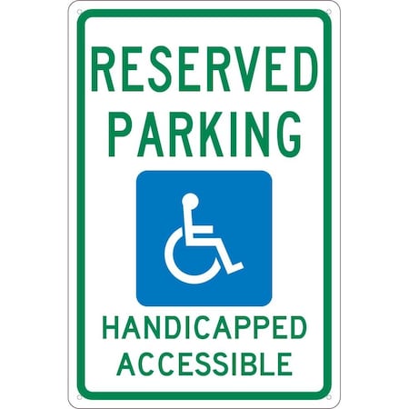 Nmc Reserved Handicap Parking Van Accessible Ada Sign, TM197G TM197G