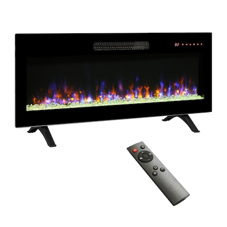 Edendirect 42 in. Wall Mount Electric Fireplace with remote and multi color flame & emberbed ZR-W1769133638