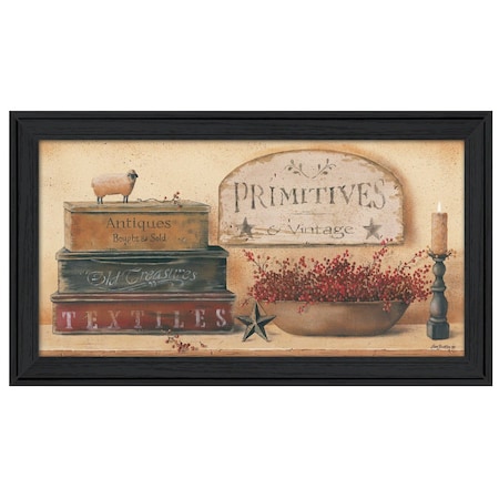 Homeroots Primitives and Vintage 1 Black Framed Print Wall Art 406449