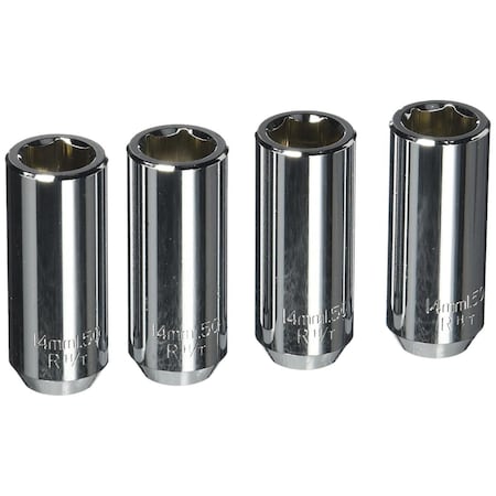 Topline Wheel C6109XL4 Lug Nut XL Truck Hex, 4PK T42-C6109XL4