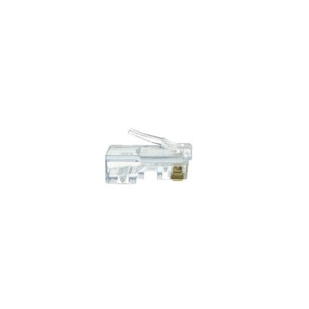 Cable Wholesale Platinum Tools EZ-RJ45 Cat5e Crimp Connectors, Slide Through Wires, POE Compliant, Jar 100 pieces 202003J
