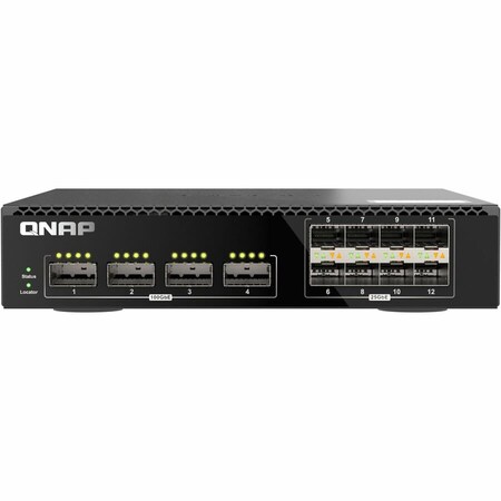 Qnap HALF-RACKMOUNT SWITCH, LAYER 2 12 PORT MANAGED SWITCH, 4 P QSW-M7308R-4X-US