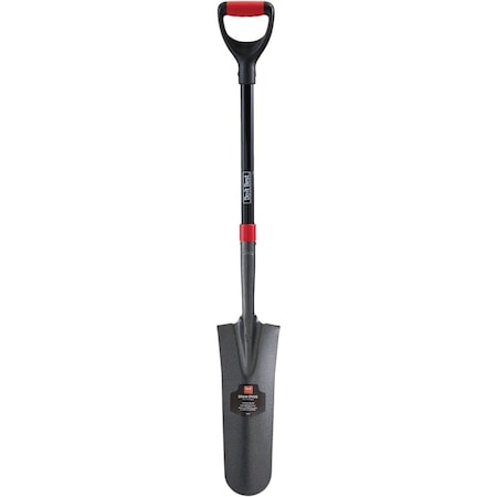 Do It Best 28'' Fiberglass D-Handle Round Point Drain Spade YN-8SQ3-4FD