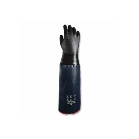 Showa Neoprene Shoulder Length Chemical Protection Gloves, 6781R-145, 26 in L, Rough, Large, Black 845-6781R-145-10