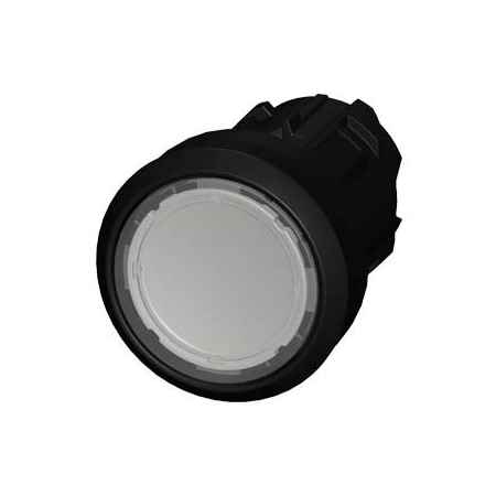 Siemens Pushbutton, 22 mm, round, plastic, clear, pushbutton, flat 3SU1000-0AB70-0AA0-ZY10