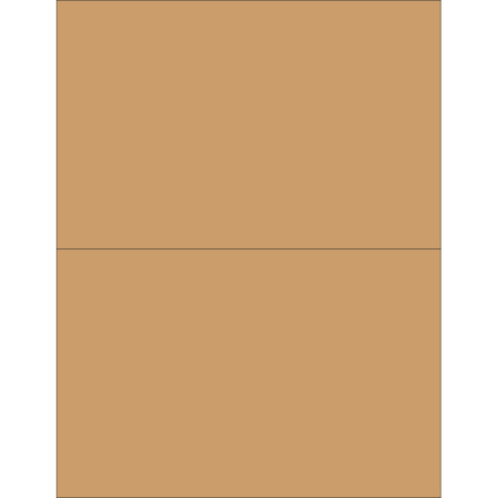 Tape Logic 8 1/2 x 5 1/2in Kraft Blockout Laser Labels, 200PK LLEP208