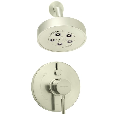 Speakman Diverter Trim and Shower Combination (Valve Not included), 1.75 GPM, Brushed Nickel SLV-1410-BN-E175