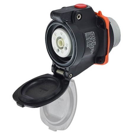 Meltric DXN20 RECEPTACLE POLY BLACK SIZE 1 IP 66/67 2P+G 20 A 250 VAC 60 Hz PADLOCK PAWL 22-14072-843