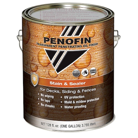 Penofin Transparent Matte Mission Brown Alkyd Stain and Sealer 1 gal FSSMBGA