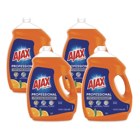 Ajax Dish Detergent, Orange Scent, 145 oz Bottle, PK4 61034313