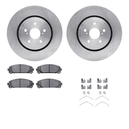 Dynamic Friction Co DFC Brake Rotor with 5000 Brake Pads and Hardware Kit 6512-76678