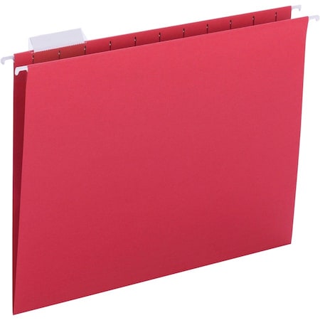 Business Source Hanging File Folder, Red, PK25 BSN03175