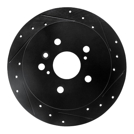 Dynamic Friction Co DFC Brake Rotor - Drilled and Slotted - Black 633-76131R