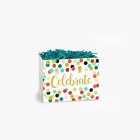 Nashville Wraps Celebrate Dots Basket Box, Small 6.75x4x5, 6PK CBDS