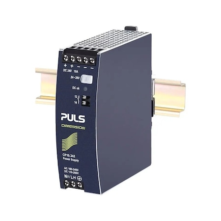 Puls DIN rail power supplies for 1-phase system, 24 V, 10 A, enhanced DC input CP10.242
