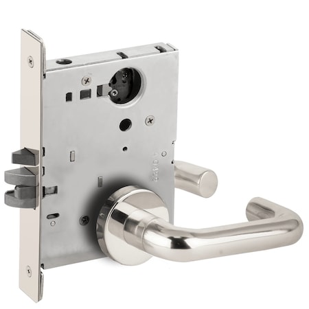 Schlage Grade 1 Entrance Office Mortise Lock, Less Cylinder, 03 Lever, A Rose, Bright Chrome Finish, Field L9050L 03A 625