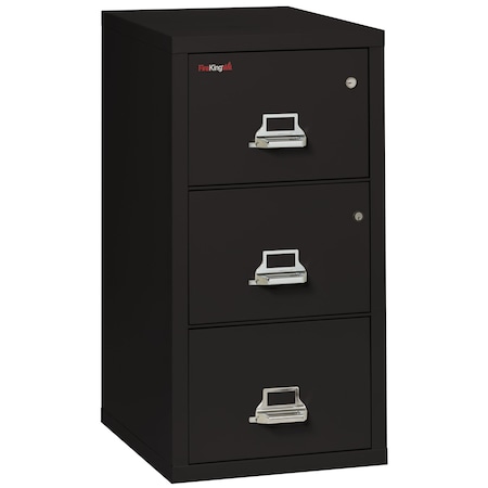 Fireking 3 Drawer, 1 Hr Fire Rated, Vertical, 31" Legal, Safe-In-A-File Black 3-2131-CBLSF