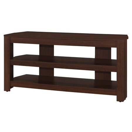 Homeroots 42in Dark Brown Open Shelving TV Stand 355704
