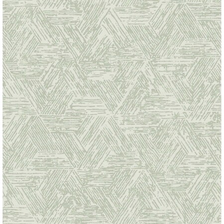 A-Street Prints Retreat Sea Green Quilted Geometric Wallpaper 4122-27035