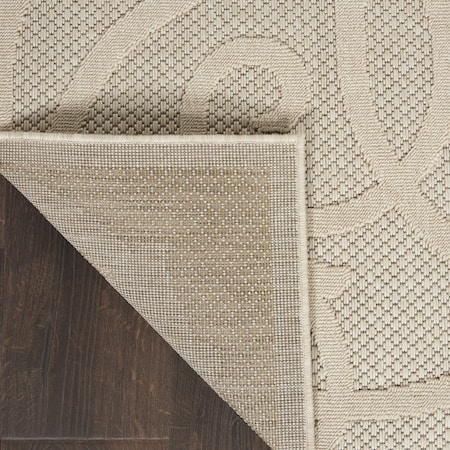 Homeroots 7' X 10' Cream And Beige Trellis Indoor Outdoor Area Rug 550822