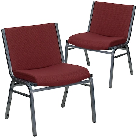 Flash Furniture Burgundy Fabric Stack Chair, PK2 2-XU-60555-BY-GG