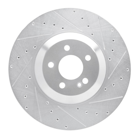Dynamic Friction Co DFC Brake Rotor - Drilled and Slotted - Silver 631-63166R