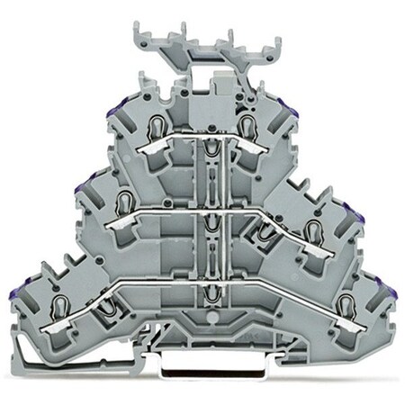 Wago Terminal Block, 3.67" L, 500V, Gray 2002-3238