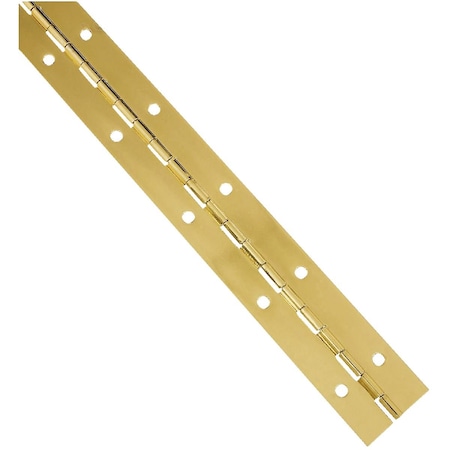 National Hardware Steel 1-1/2'' x 12'' Bright Brass Continuous Hinge N265-363