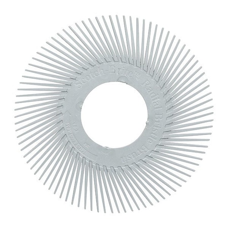 Scotch-Brite Radial Bristle Brush, SS, Orange, 6 in dia. 7100374840