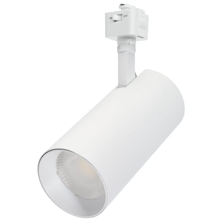 Nuvo 30W LED Track Head 48 Degree Beam Spread J-Style Track 5 CCT Selectable Matte White Finish TH5023