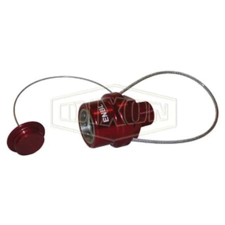 Dixon FloMAX Standard Engine Oil Nozzle with Plug, 3/4 in Nominal, MNPT, Aluminum, Domestic ENBL-P