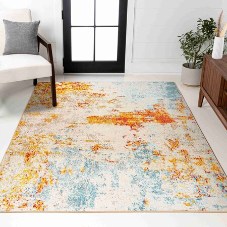 Jonathan Y Sunset Modern Abstract Orange/Multi 8 ft. x 10 ft. Area Rug CTP114B-8