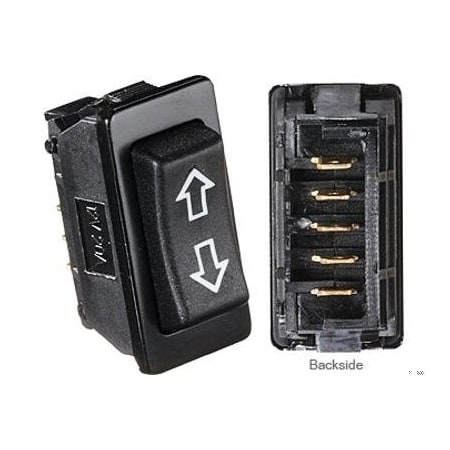 Rv Designer BLACK ROCKER SWITCH -20 AMP CONTINUOUS, 40 AMP PEAK. IN-LINE 5 PIN - C S125
