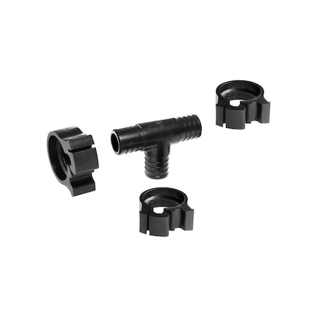 Flair-It PEXLOCK Pipe Tee with Clamp, 1 in, Black, 100 psi Pressure 30769