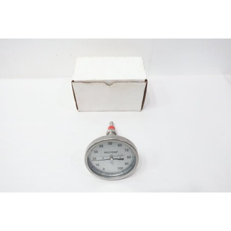 Reotemp BIMETAL THERMOMETER 2-1/2IN 5IN 1/2IN NPT 0-100C JJ0251C43