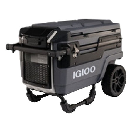 Igloo Roller Chest Cooler, Gray, 70 qt 00034927