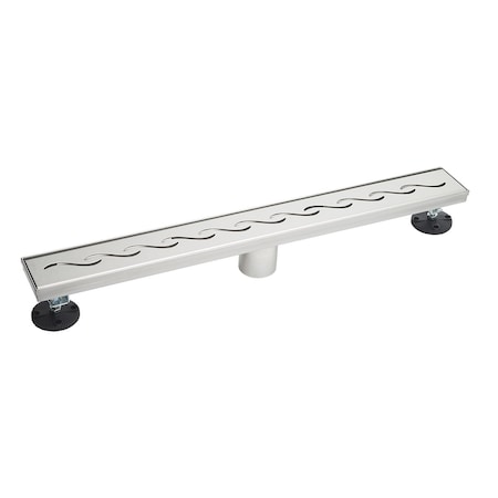 B&K 36-in Brushed Nickel Gentle Flow Pattern Linear 2-in Shower Drain 133-011G08