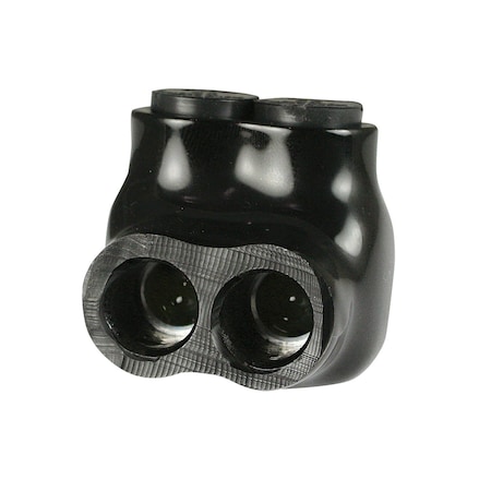 Asi Single Sided Multi Tap Connector for 14-2 AWG, 2 Port, 600 Volt, UL486B, Black AICS2-2