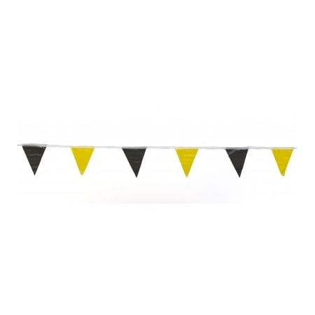 Mutual Industries YELLOW/BLACK PENNANT FLAGS, 10PK 14991-4191