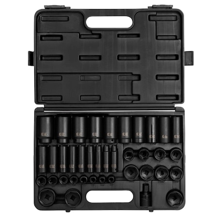 Sunex 1/2" Drive Deep Impact Socket Set, SAE, 39 pcs 2668