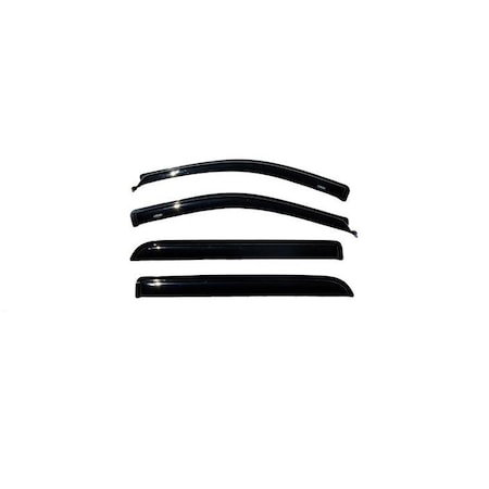 Ventshade Rainguards, Aerodynamic Design, Tape-On, Smoke, Acrylic, Set Of 4 94443